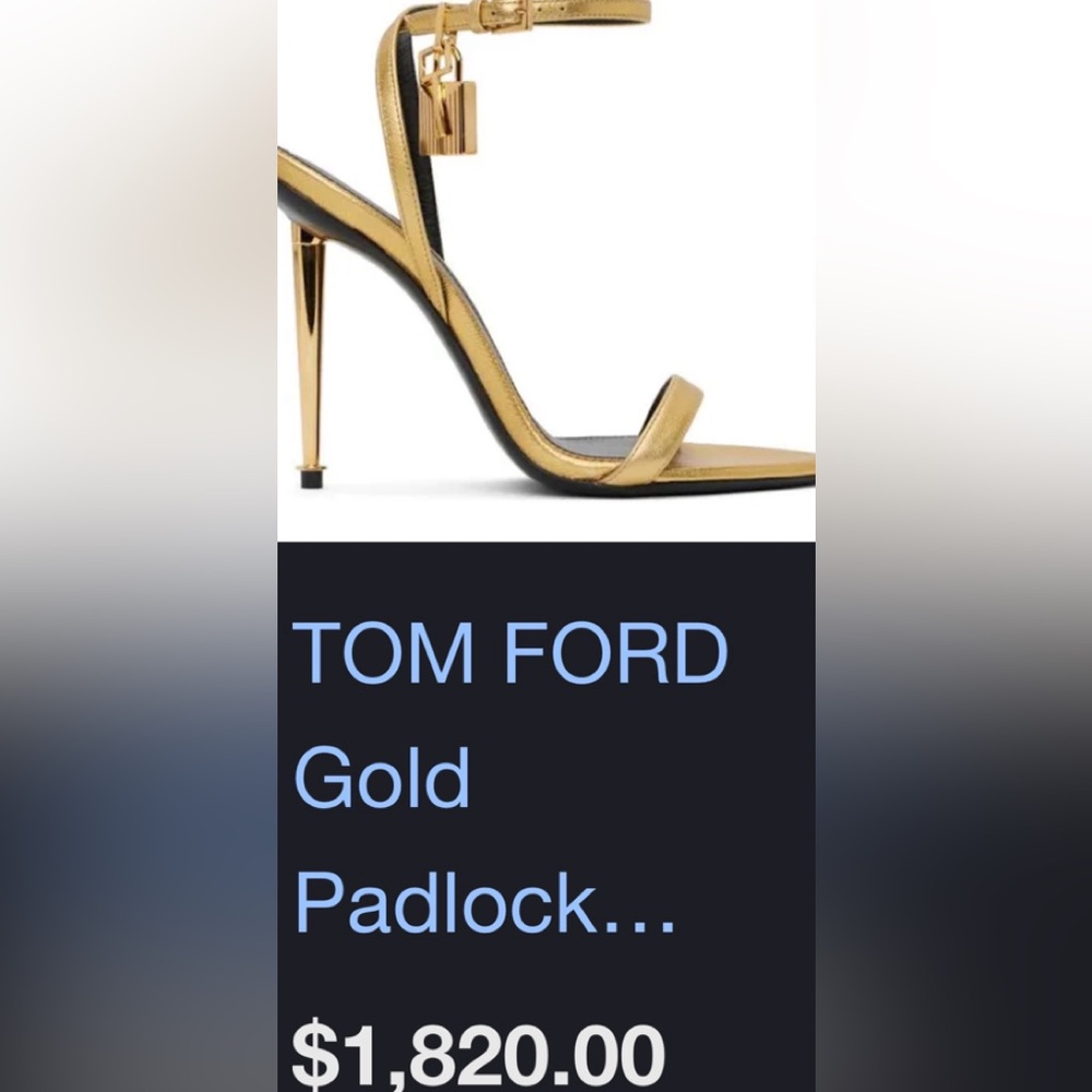 Tom Ford Metallic Gold Heels - Picture 2 of 8